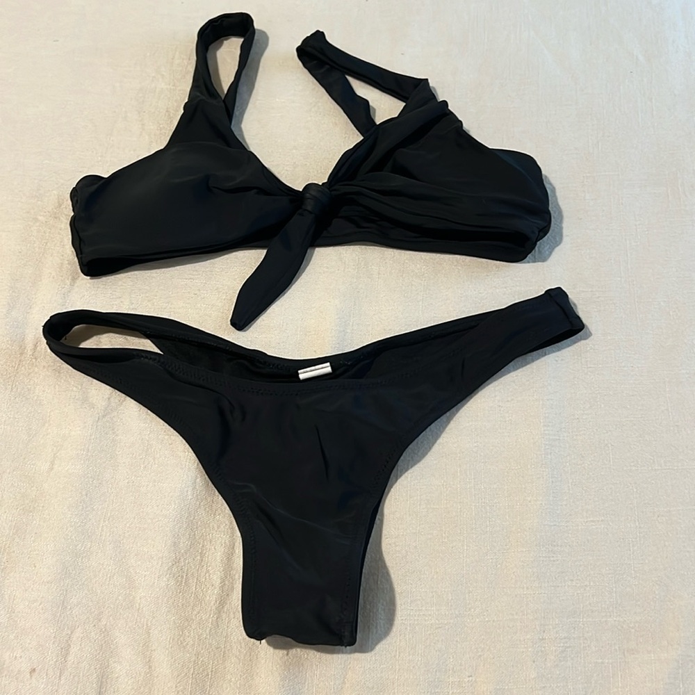 Simple black bikini, size small